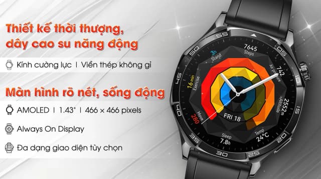 So sánh giá Huawei Watch 5 46mm viền thép dây cao su rẻ nhất? - Ảnh 3