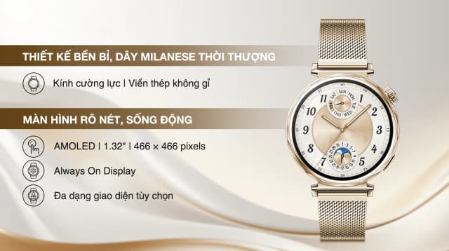 So sánh giá Huawei Watch GT 5 41mm viền thép dây Milanese rẻ nhất? - Ảnh 4