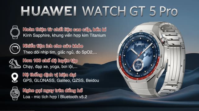 So sánh giá Huawei Watch GT 5 Pro 46mm viền Titanium dây cao su rẻ nhất? - Ảnh 13