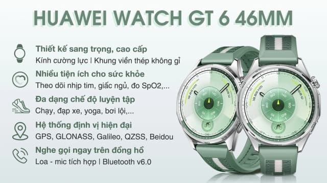 So sánh giá Huawei Watch GT 6 46mm viền thép dây cao su rẻ nhất? - Ảnh 15