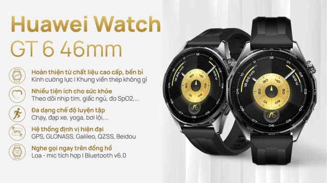 So sánh giá Huawei Watch GT 6 46mm viền thép dây cao su rẻ nhất? - Ảnh 3