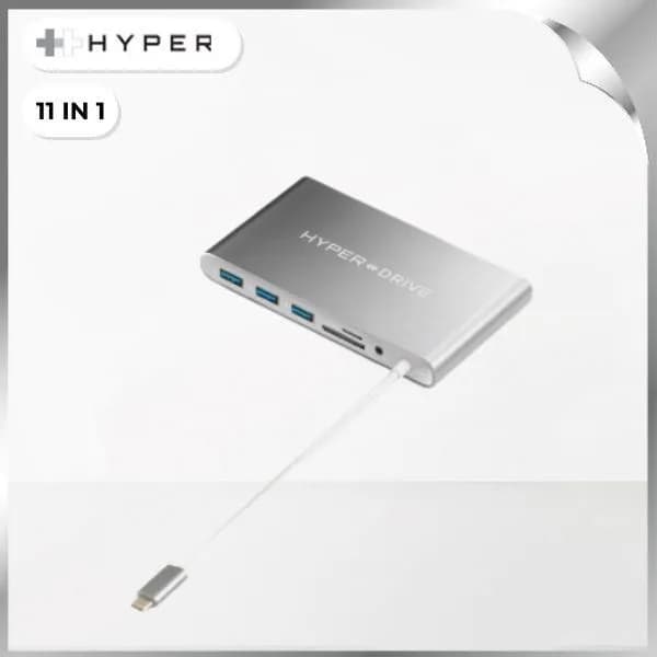 Hub chuyển đổi Type-C 11 in 1 Hyperdrive GN30-GREY - Giá rẻ nhất hôm nay - Ảnh 1