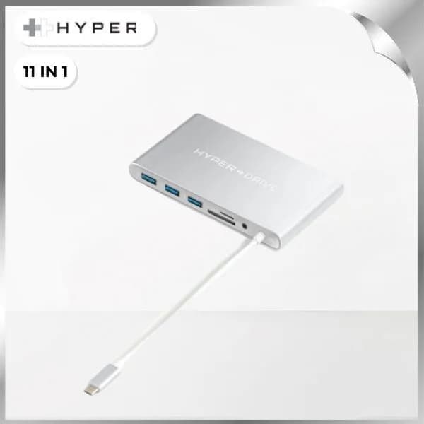 Hub chuyển đổi Type-C 11 in 1 Hyperdrive GN30-SILVER - Ảnh 29