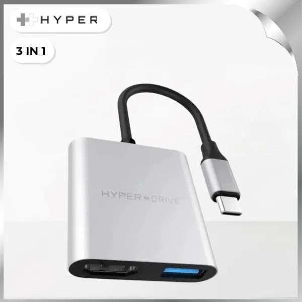 Hub chuyển đổi Type-C 3 in 1 Hyperdrive HD259A-SILVER - Ảnh 31