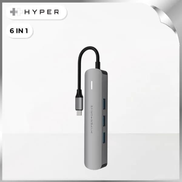 Hub chuyển đổi Type-C 6 in 1 Hyperdrive HD233B-SILVER - Ảnh 10