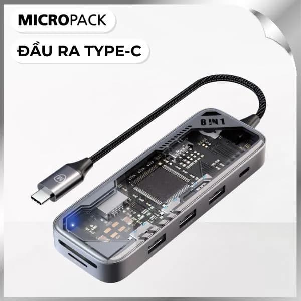 Hub chuyển đổi Type C 8 in 1 MicroPack Expand 8 MDC N8T - Ảnh 28