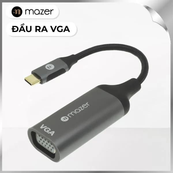 Hub chuyển đổi Type-C - VGA Mazer M-USBCAL351-GY - Giá rẻ nhất hôm nay - Ảnh 1