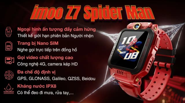 So sánh giá Đồng hồ định vị trẻ em imoo Z7 Spider Man rẻ nhất? - Ảnh 3