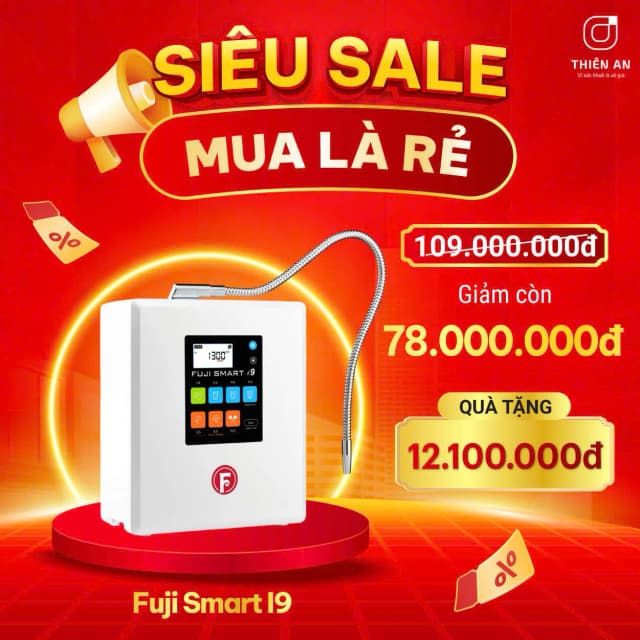 So sánh giá Máy lọc nước điện giải ion kiềm Fuji Smart i9 10 tấm điện cực rẻ nhất? - Ảnh 19