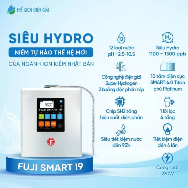 So sánh giá Máy lọc nước điện giải ion kiềm Fuji Smart i9 10 tấm điện cực rẻ nhất? - Ảnh 7