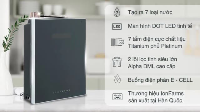 Top 1 so sánh giá Máy lọc nước điện giải ion kiềm IonFarms Alpha-1700 7 tấm điện cực - Tìm sản phẩm giá rẻ nhất - Ảnh 6