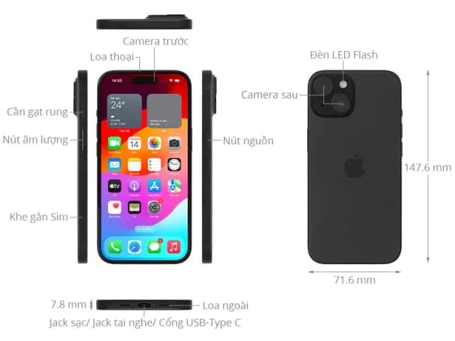 Điện thoại iPhone 15 128GB - 18