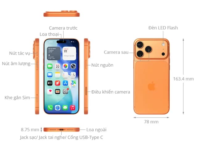 Điện thoại iPhone 17 Pro Max 256GB - 8