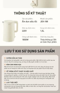 Bình đun siêu tốc Joyoung 1.5 lít JEK-188 - Giá rẻ nhất hôm nay - Ảnh 2