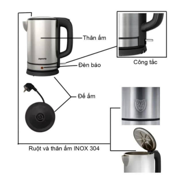 Top 1 so sánh giá Bình đun siêu tốc Joyoung 1.5 lít JEK-188 - Tìm sản phẩm giá rẻ nhất - Ảnh 97