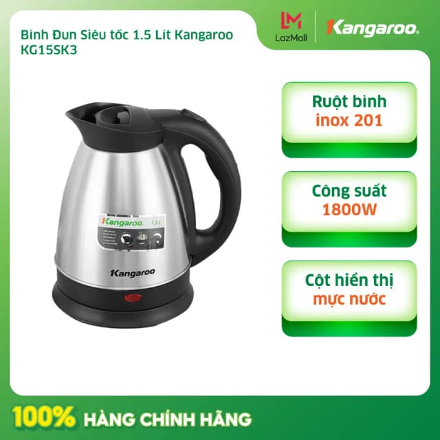 So sánh giá Bình đun siêu tốc Kangaroo 1.5 lít KG15SK3 rẻ nhất? - Ảnh 14