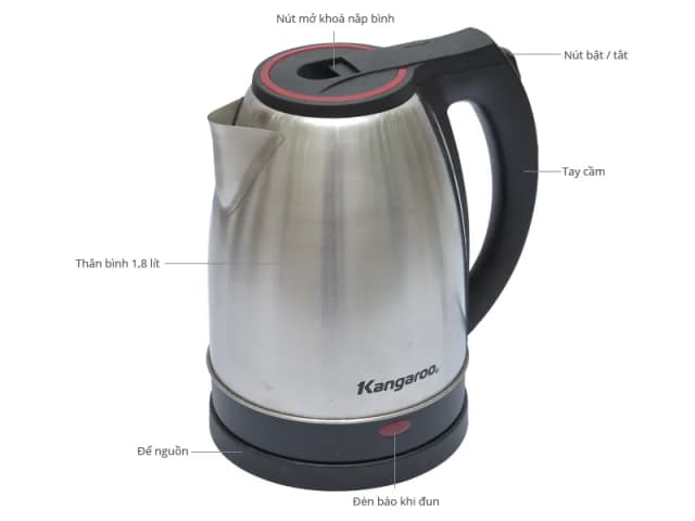 So sánh giá Bình đun siêu tốc Kangaroo 1.8 lít KG-338 rẻ nhất? - Ảnh 2