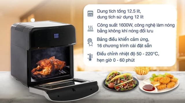 So sánh giá Lò chiên không dầu Kangaroo 12.5 lít KG12AF6A rẻ nhất? - Ảnh 3