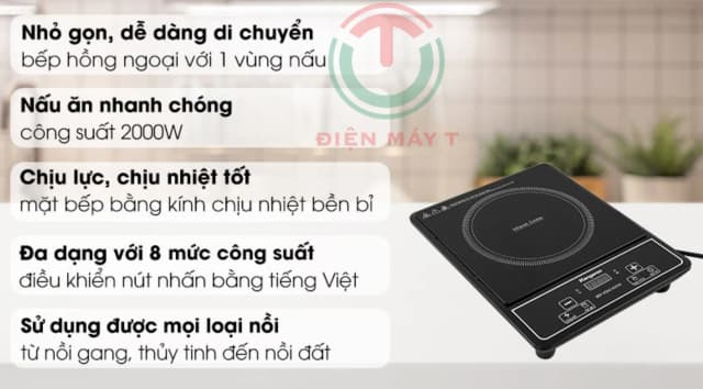 So sánh giá Bếp hồng ngoại đơn Kangaroo KG20IFP1 2000W rẻ nhất? - Ảnh 14