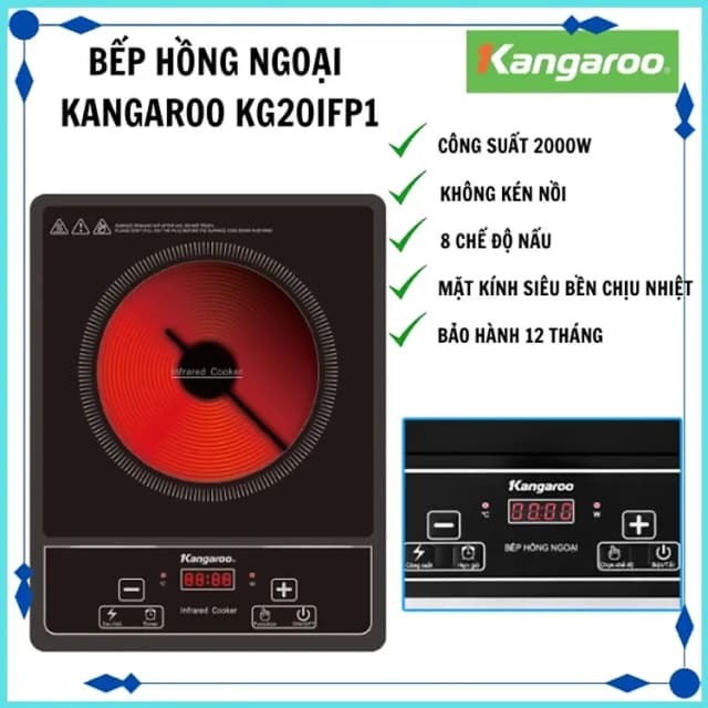 So sánh giá Bếp hồng ngoại đơn Kangaroo KG20IFT1 2000W rẻ nhất? - Ảnh 17