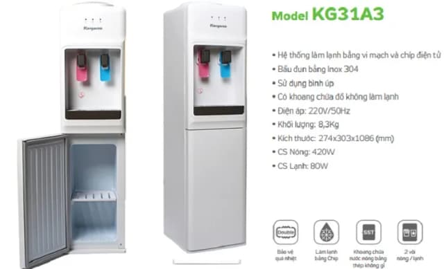 Top 1 so sánh giá Cây nước nóng lạnh Kangaroo KG31A3 500W - Tìm sản phẩm giá rẻ nhất - Ảnh 4