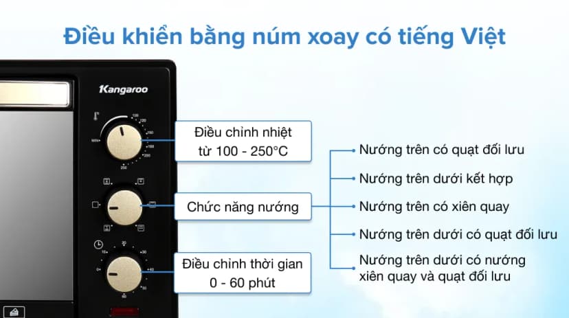 Lò nướng Kangaroo KG3201 32 lít - Giá rẻ nhất hôm nay - Ảnh 4