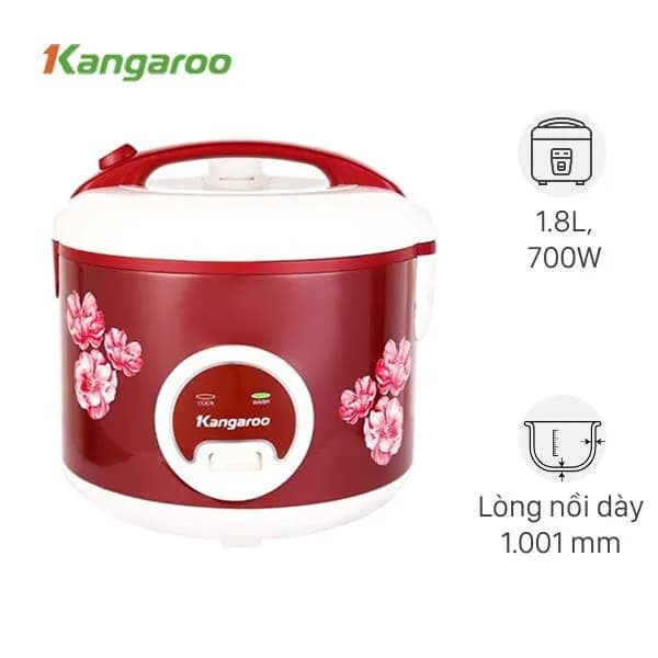 Nồi cơm nắp gài Kangaroo 1.8 lít KG378H - Ảnh 18