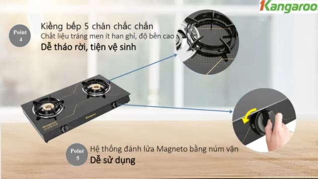 So sánh giá Bếp ga đôi Kangaroo KG516M rẻ nhất? - Ảnh 12