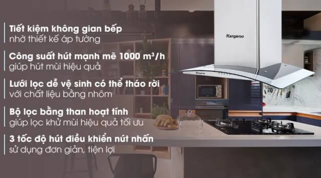 So sánh giá Máy hút mùi kính cong Kangaroo KG538 rẻ nhất? - Ảnh 11