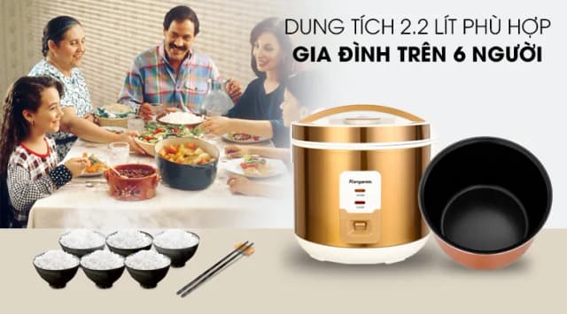 So sánh giá Nồi cơm nắp gài Kangaroo 2.2 lít KG572 rẻ nhất? - Ảnh 12