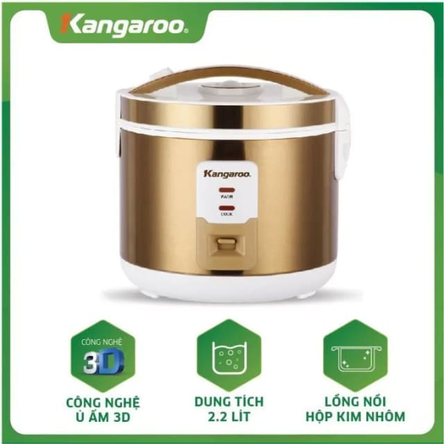 So sánh giá Nồi cơm nắp gài Kangaroo 2.2 lít KG572 rẻ nhất? - Ảnh 9