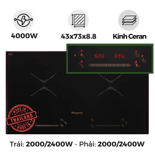 Top 1 so sánh giá Bếp từ đôi lắp âm Kangaroo KG859i - Tìm sản phẩm giá rẻ nhất - Ảnh 4