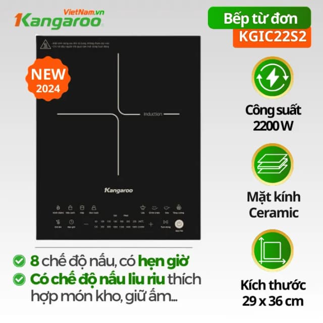 So sánh giá Bếp từ đơn Kangaroo KGIC22S2 2200W rẻ nhất? - Ảnh 2