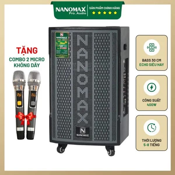 So sánh giá Loa kéo karaoke Nanomax S-820 400W rẻ nhất?