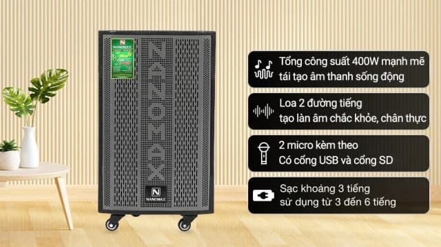So sánh giá Loa kéo karaoke Nanomax S-820 400W rẻ nhất? - Ảnh 9