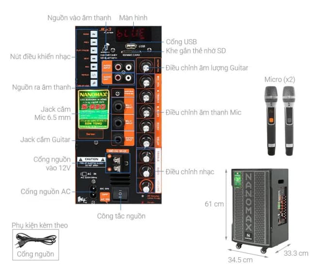 So sánh giá Loa kéo karaoke Nanomax S-820 400W rẻ nhất? - Ảnh 10