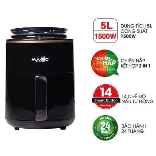 So sánh giá Nồi chiên không dầu kết hợp hấp Magic Eco 5 lít S05 rẻ nhất? - Ảnh 14