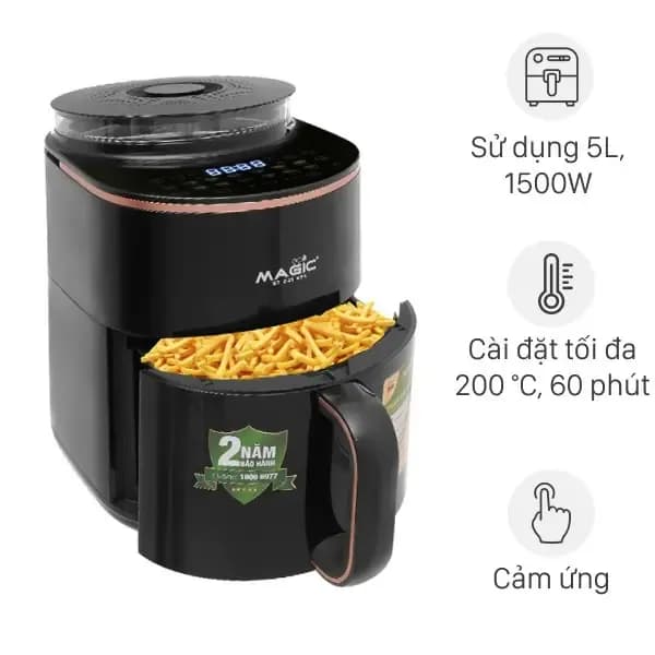 So sánh giá Nồi chiên không dầu kết hợp hấp Magic Eco 5 lít S05 rẻ nhất? - Ảnh 7