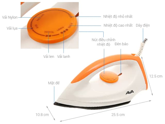 Top 1 so sánh giá Bàn ủi khô AVA 160 1200W - Tìm sản phẩm giá rẻ nhất - Ảnh 3