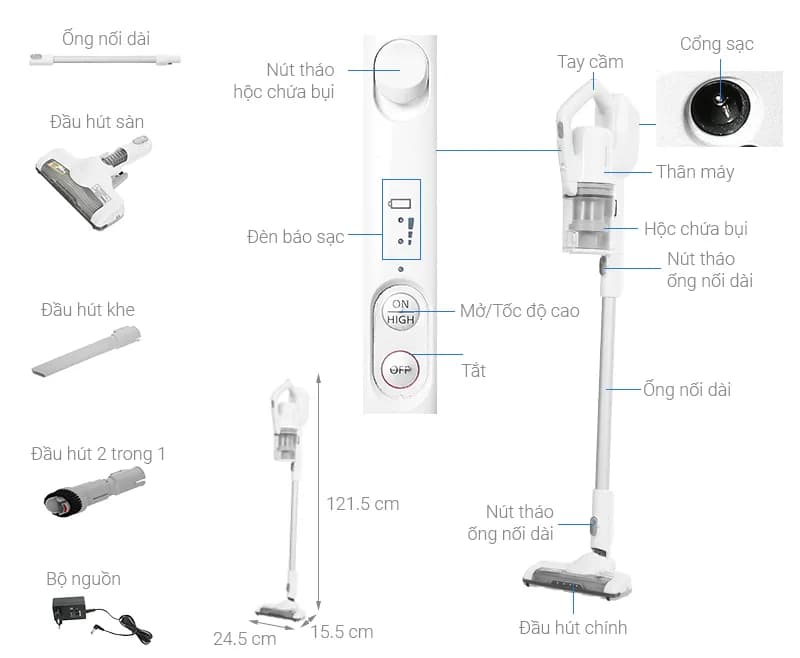 So sánh giá Máy hút bụi không dây Panasonic MC-SBV01W246 - Tìm sản phẩm giá rẻ nhất - Ảnh 1