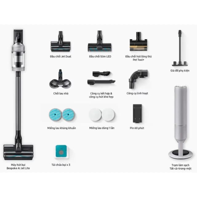 So sánh giá Máy hút bụi không dây Samsung VS80F28DBP/SV rẻ nhất? - Ảnh 13