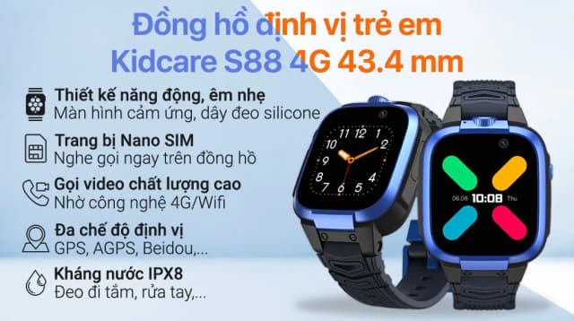 So sánh giá Đồng hồ định vị trẻ em Kidcare S88 4G rẻ nhất? - Ảnh 3