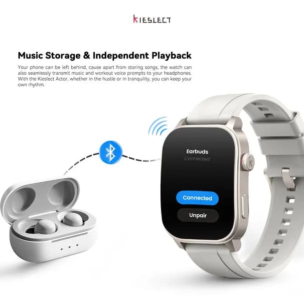 So sánh giá Kieslect Calling Watch Ks 3 Elite 46.8 mm dây silicone Trắng rẻ nhất? - Ảnh 15