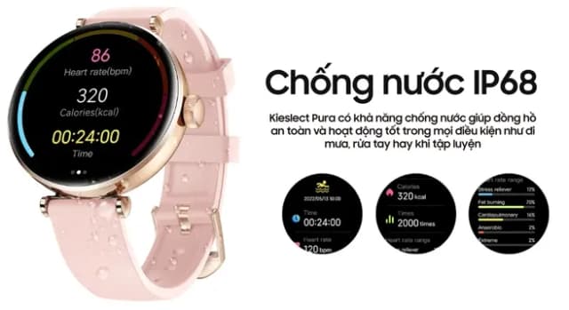So sánh giá Kieslect Lady Watch Pura 40.08 mm dây silicone Vàng Hồng rẻ nhất? - Ảnh 11