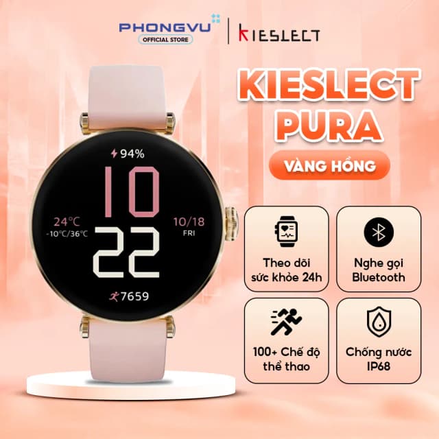 So sánh giá Kieslect Lady Watch Pura 40.08 mm dây silicone Vàng Hồng rẻ nhất? - Ảnh 8