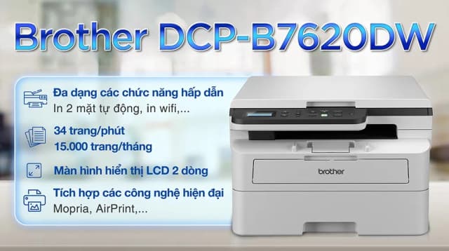 So sánh giá Máy in laser trắng đen đa năng Brother DCP-B7620DW Wifi rẻ nhất? - Ảnh 2