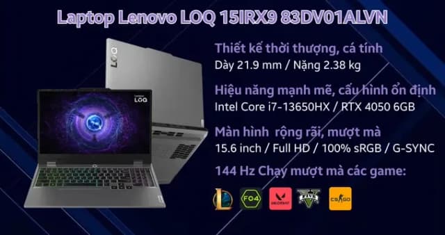 So sánh giá Laptop Lenovo Gaming LOQ 15IRX9 - 83DV01ALVN (i7 13650HX, 16GB, 512GB, RTX 4050 6GB, Full HD 144Hz, Win11) rẻ nhất? - Ảnh 16
