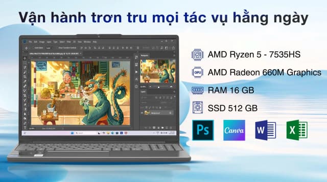So sánh giá Laptop Lenovo IdeaPad Slim 3 15ARP10 - 83K700EPVN (R5 7535HS, 16GB, 512GB, WUXGA, Win11) rẻ nhất? - Ảnh 11