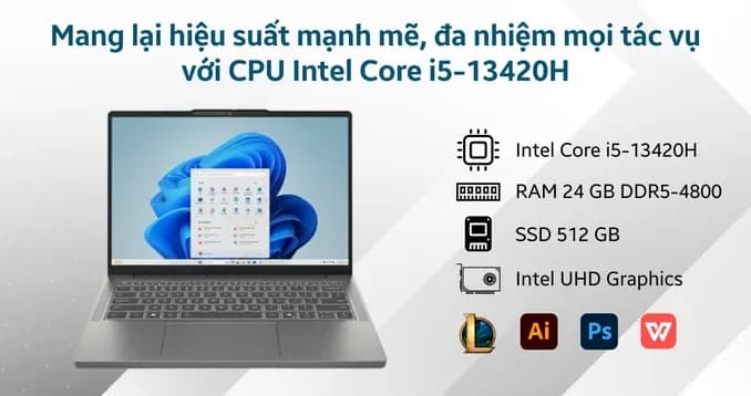 Laptop Lenovo IdeaPad Slim 3 15IRH10 - 83K1000GVN (i5 13420H, 24GB, 512GB, WUXGA, Win11) - Giá rẻ nhất hôm nay - Ảnh 14