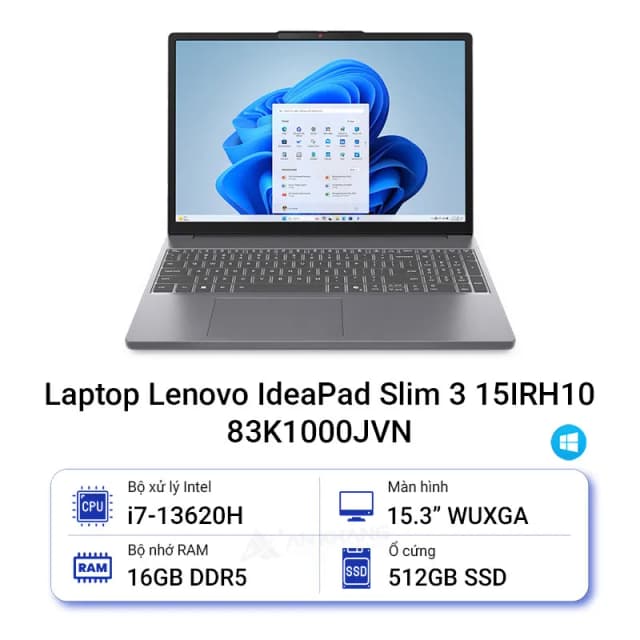 So sánh giá Laptop Lenovo IdeaPad Slim 3 15IRH10 - 83K1000JVN (i7 13620H, 16GB, 512GB, WUXGA, Win11) rẻ nhất? - Ảnh 13